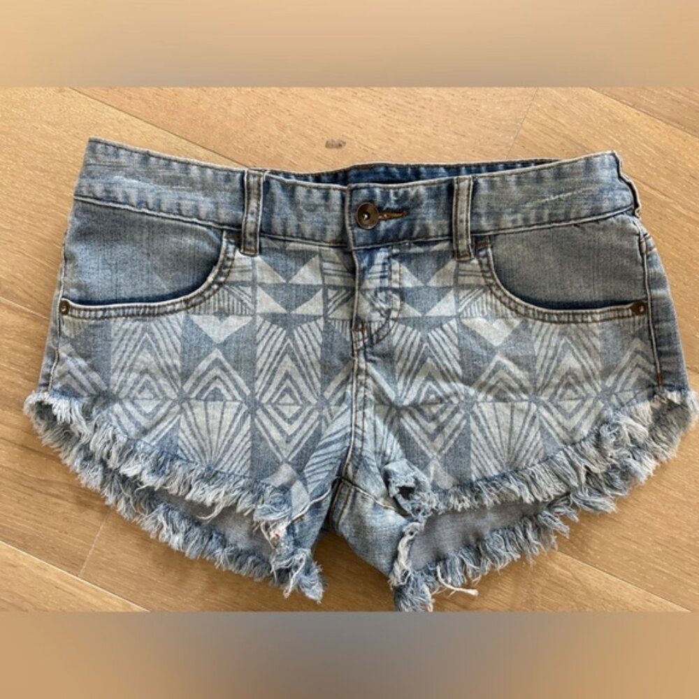 Billabong Laneway Denim Cutoff Shorts Low Rise Size 26